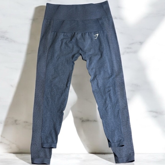 Gymshark Blue Heathered Size Medium Vital Sculpt Seamless Legging - Picture 1 of 10